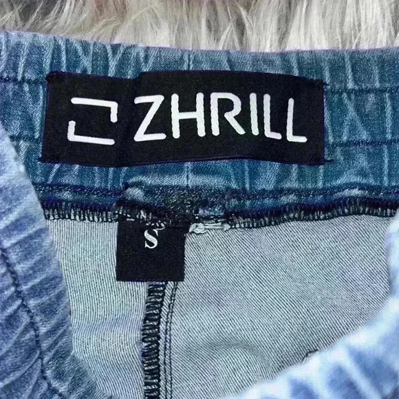 Zhrill RCJ Tekstil Fabia Jogger Jean Pants W/ Zipper Pockets, S - Picture 6 of 12